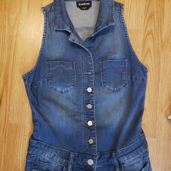 Bebe denim jumpsuit - Picture 6 of 11